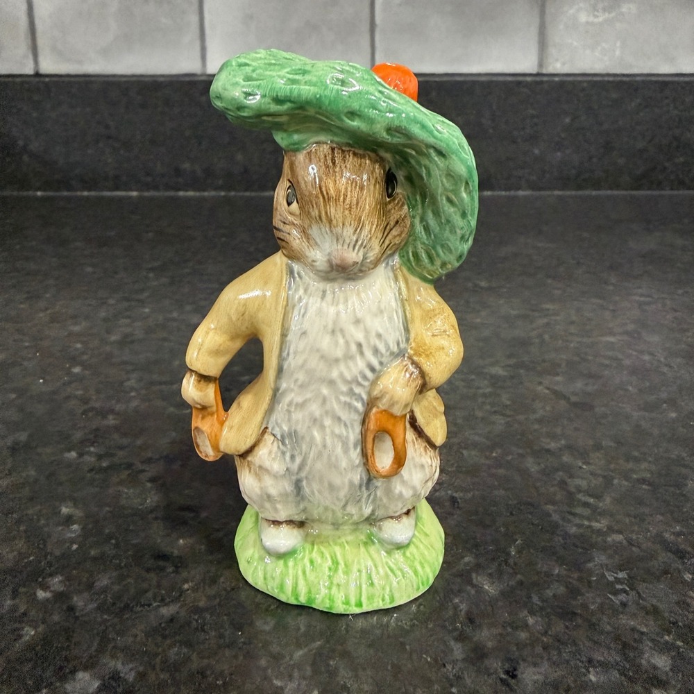 Royal Albert Benjamin Bunny Figurine Beatrix Potter England 1989 Ceramic 4 inch